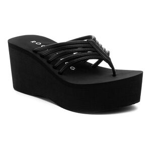 Rocket Dog Strapy Black Wedge Sandals